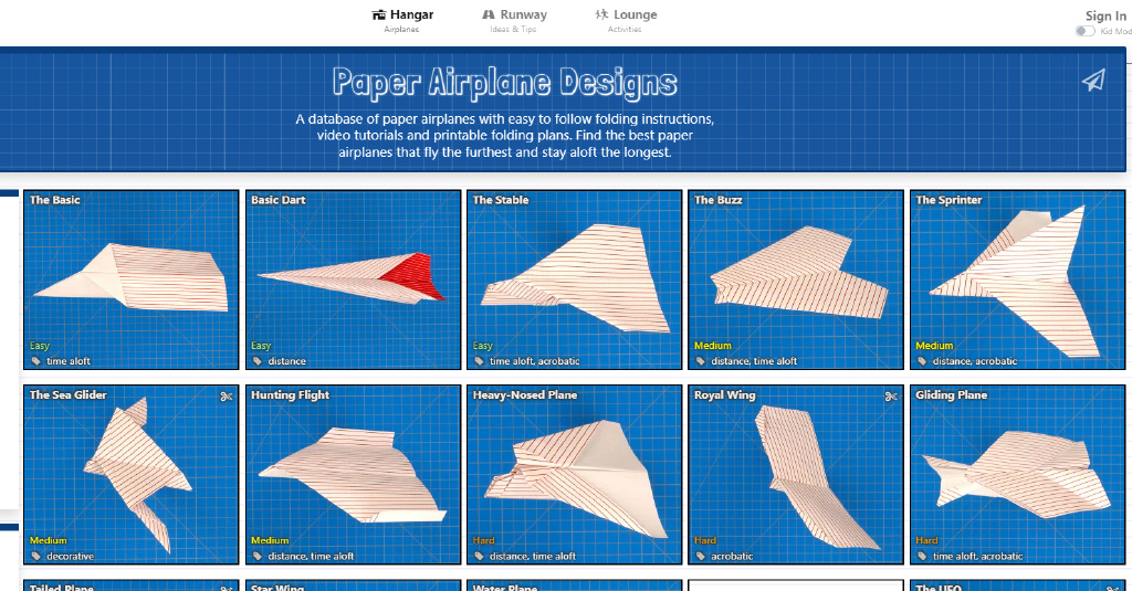 教你怎样折纸飞机的网站-foldnfly